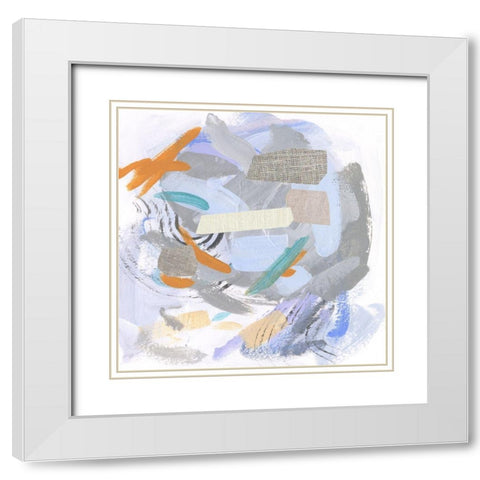 Glacier III White Modern Wood Framed Art Print with Double Matting by Wang, Melissa