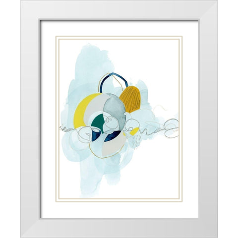 Rhythm Strip I White Modern Wood Framed Art Print with Double Matting by Popp, Grace