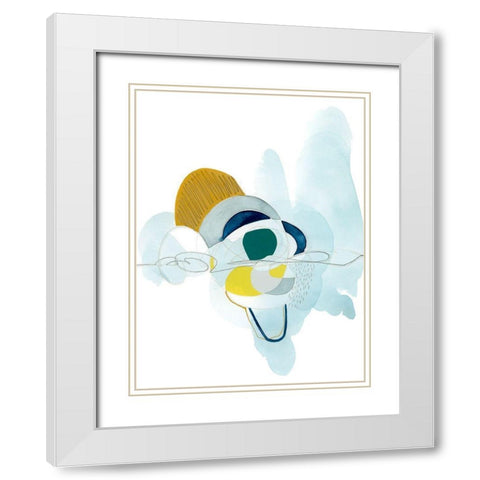 Rhythm Strip II White Modern Wood Framed Art Print with Double Matting by Popp, Grace
