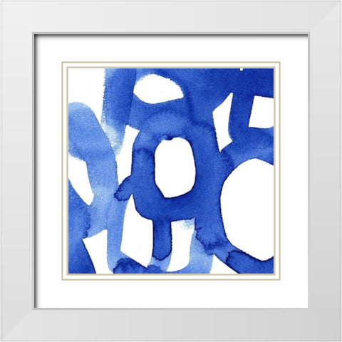 Windsor Ravel I White Modern Wood Framed Art Print with Double Matting by Borges, Victoria