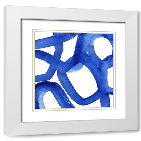 Windsor Ravel III White Modern Wood Framed Art Print with Double Matting by Borges, Victoria