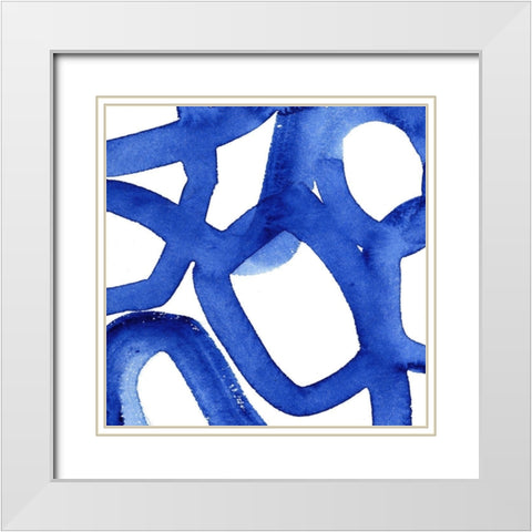 Windsor Ravel III White Modern Wood Framed Art Print with Double Matting by Borges, Victoria