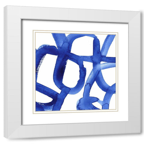 Windsor Ravel IV White Modern Wood Framed Art Print with Double Matting by Borges, Victoria