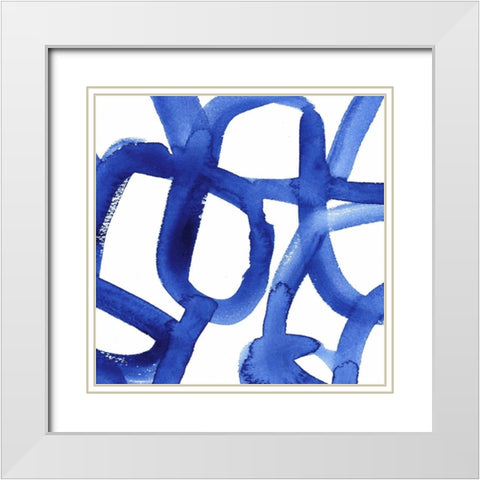 Windsor Ravel IV White Modern Wood Framed Art Print with Double Matting by Borges, Victoria