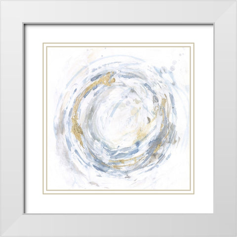 Halcyon Whirl I White Modern Wood Framed Art Print with Double Matting by Borges, Victoria