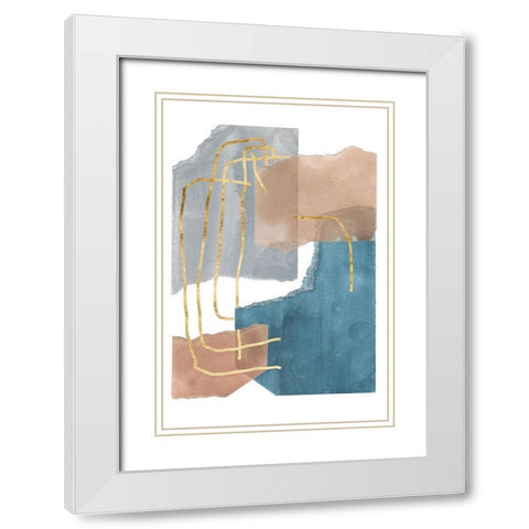 Matter Dissolving II White Modern Wood Framed Art Print with Double Matting by Wang, Melissa