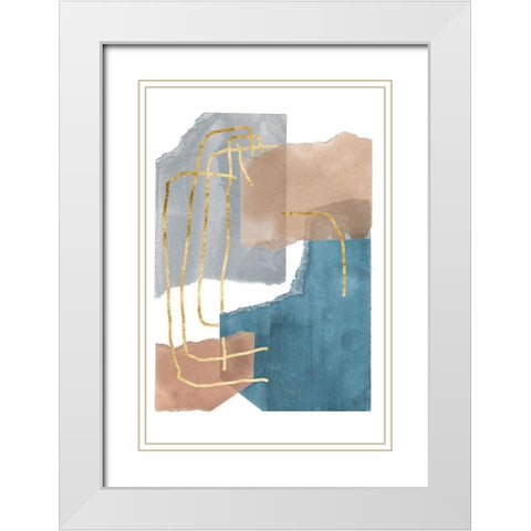 Matter Dissolving II White Modern Wood Framed Art Print with Double Matting by Wang, Melissa