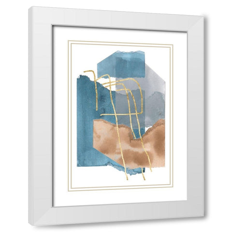 Matter Dissolving III White Modern Wood Framed Art Print with Double Matting by Wang, Melissa