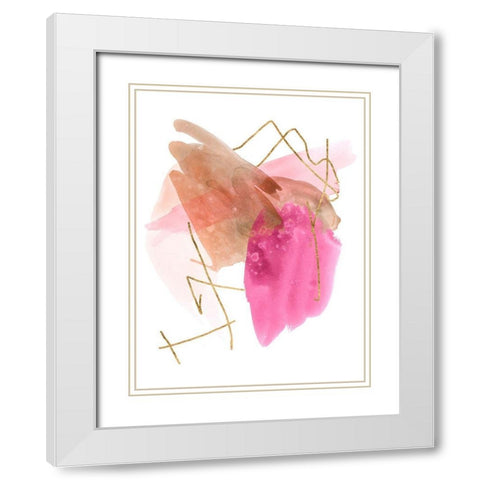 Rose Edge II White Modern Wood Framed Art Print with Double Matting by Wang, Melissa