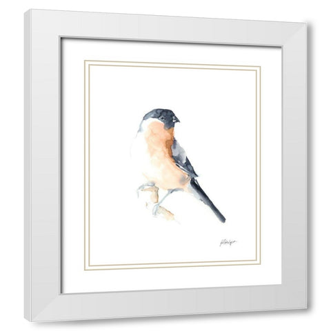 Watercolor Songbirds V White Modern Wood Framed Art Print with Double Matting by Harper, Ethan