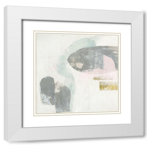 Muted Clusters II White Modern Wood Framed Art Print with Double Matting by Goldberger, Jennifer