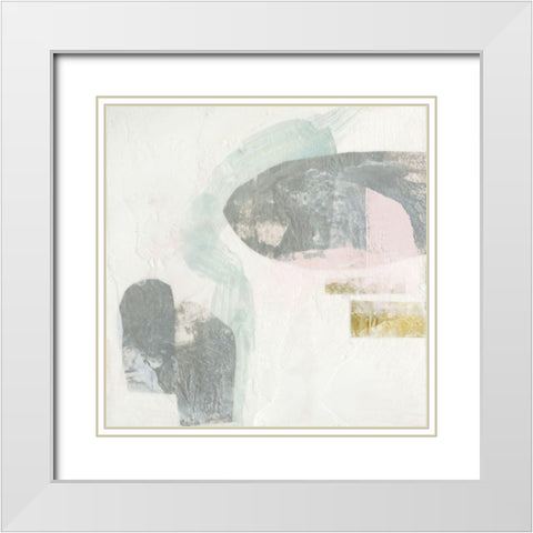Muted Clusters II White Modern Wood Framed Art Print with Double Matting by Goldberger, Jennifer