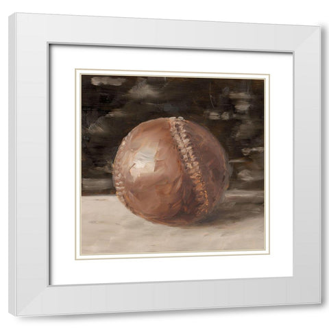 Vintage Leather I White Modern Wood Framed Art Print with Double Matting by Harper, Ethan