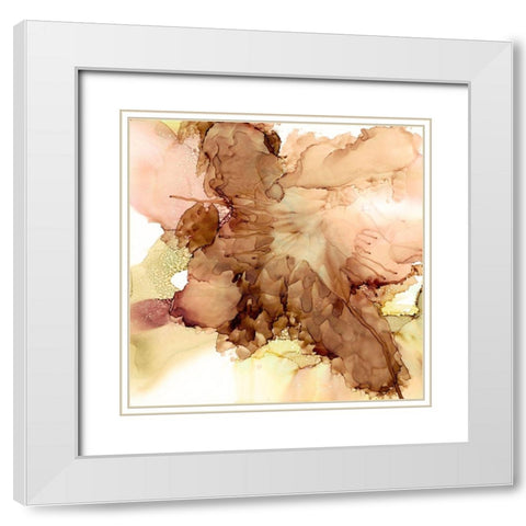 Smooth Serenade I White Modern Wood Framed Art Print with Double Matting by Moore, Regina