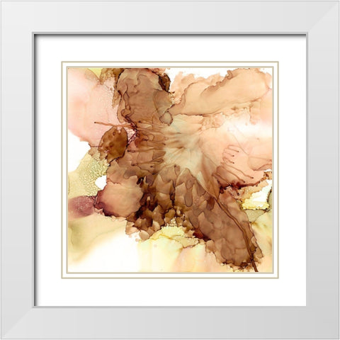Smooth Serenade I White Modern Wood Framed Art Print with Double Matting by Moore, Regina