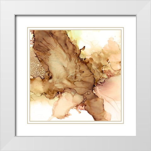 Smooth Serenade II White Modern Wood Framed Art Print with Double Matting by Moore, Regina