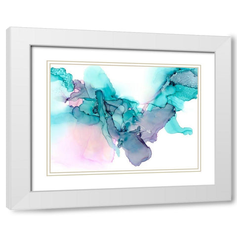 Peaceful Melody II White Modern Wood Framed Art Print with Double Matting by Moore, Regina