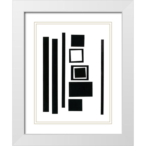 Prestige I White Modern Wood Framed Art Print with Double Matting by Moore, Regina