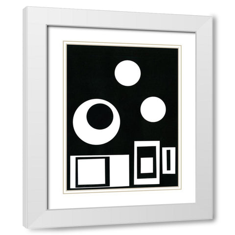 Prestige VI White Modern Wood Framed Art Print with Double Matting by Moore, Regina