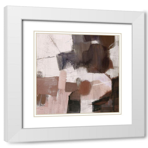 Melange II White Modern Wood Framed Art Print with Double Matting by Borges, Victoria