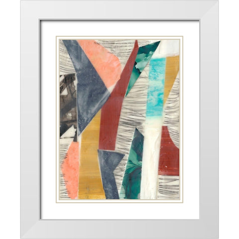 Color Edge I White Modern Wood Framed Art Print with Double Matting by Goldberger, Jennifer