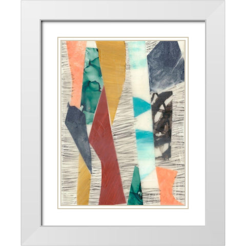 Color Edge II White Modern Wood Framed Art Print with Double Matting by Goldberger, Jennifer
