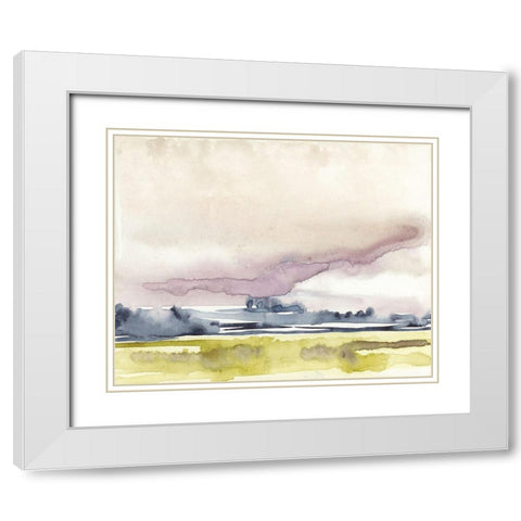 Amethyst Sky I White Modern Wood Framed Art Print with Double Matting by Goldberger, Jennifer