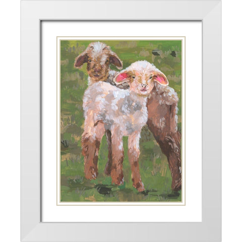 In the Meadow II White Modern Wood Framed Art Print with Double Matting by Wang, Melissa