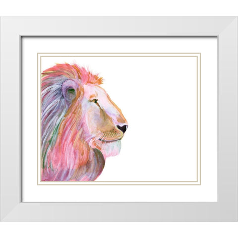 Sunset Safari I White Modern Wood Framed Art Print with Double Matting by Ludwig, Alicia