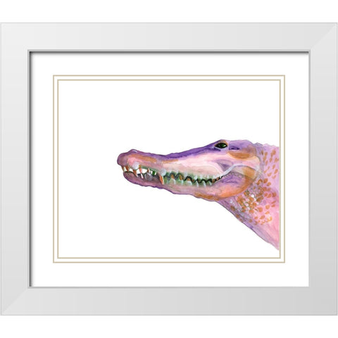 Sunset Safari IV White Modern Wood Framed Art Print with Double Matting by Ludwig, Alicia