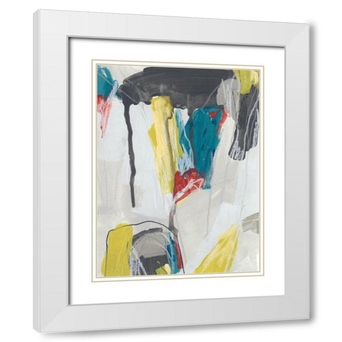 Mix and Mingle II White Modern Wood Framed Art Print with Double Matting by Vess, June Erica