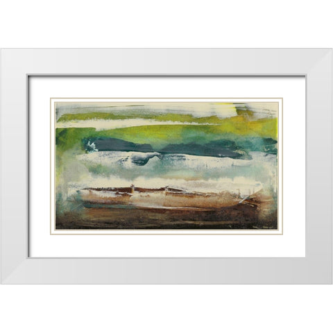 Tangent I White Modern Wood Framed Art Print with Double Matting by Gordon, Sharon