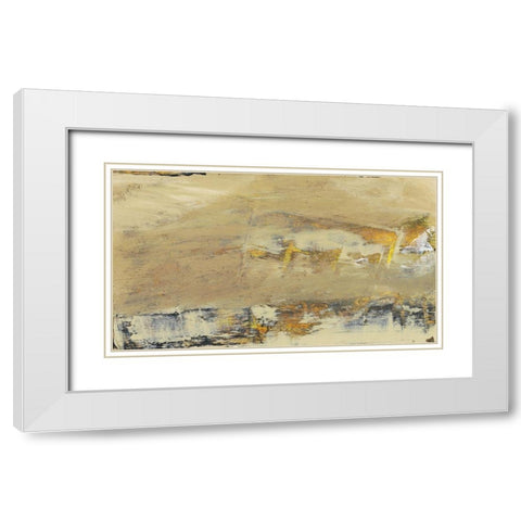 Tangent III White Modern Wood Framed Art Print with Double Matting by Gordon, Sharon