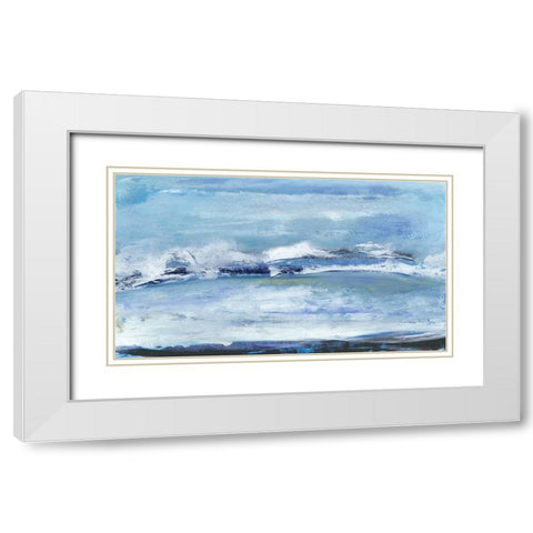 Tangent V White Modern Wood Framed Art Print with Double Matting by Gordon, Sharon