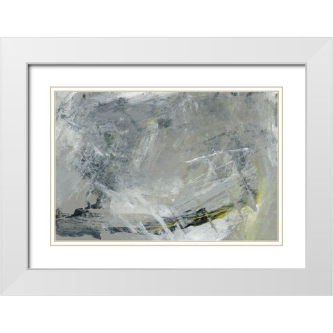 Hushed III White Modern Wood Framed Art Print with Double Matting by Gordon, Sharon