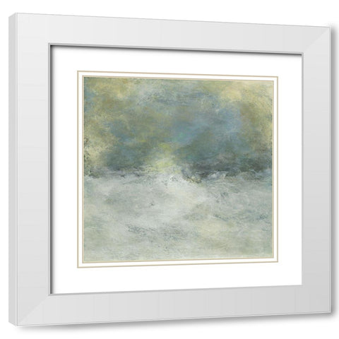Fog Lifting II White Modern Wood Framed Art Print with Double Matting by Gordon, Sharon