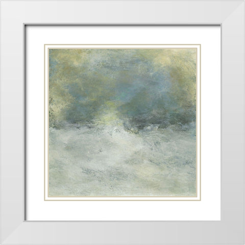Fog Lifting II White Modern Wood Framed Art Print with Double Matting by Gordon, Sharon
