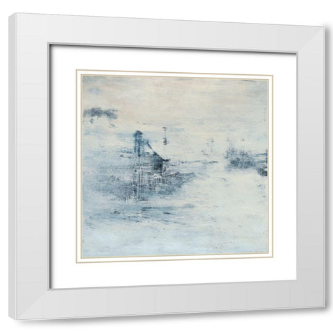 Fog Lifting V White Modern Wood Framed Art Print with Double Matting by Gordon, Sharon