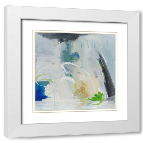 Floating Fantasies II White Modern Wood Framed Art Print with Double Matting by Combs, Joyce