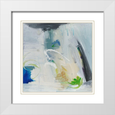 Floating Fantasies II White Modern Wood Framed Art Print with Double Matting by Combs, Joyce