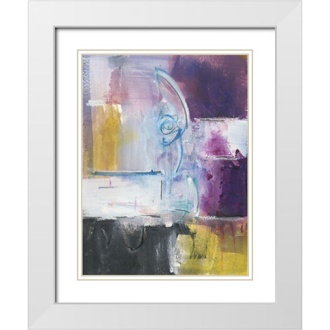 New Beginning I White Modern Wood Framed Art Print with Double Matting by Combs, Joyce