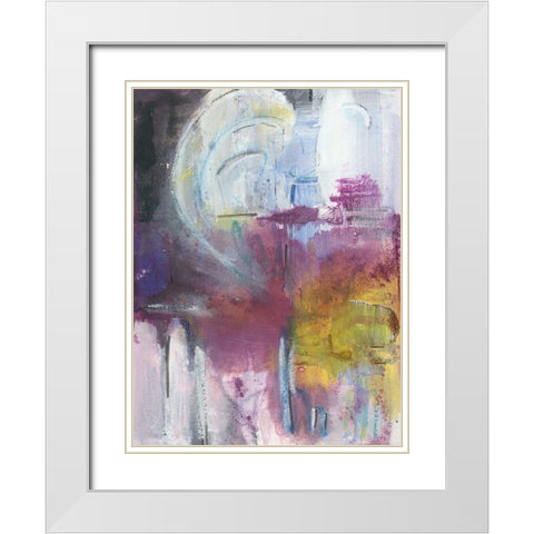 New Beginning III White Modern Wood Framed Art Print with Double Matting by Combs, Joyce