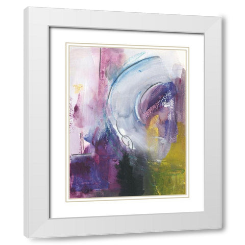 New Beginning IV White Modern Wood Framed Art Print with Double Matting by Combs, Joyce