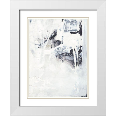 Fire and Ice III White Modern Wood Framed Art Print with Double Matting by Combs, Joyce