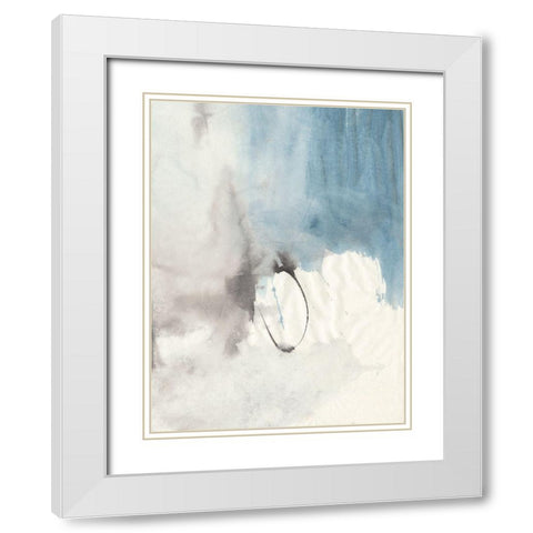 Tranquility I White Modern Wood Framed Art Print with Double Matting by Combs, Joyce