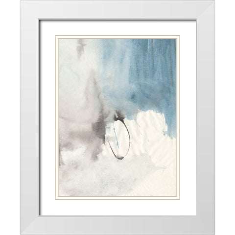 Tranquility I White Modern Wood Framed Art Print with Double Matting by Combs, Joyce