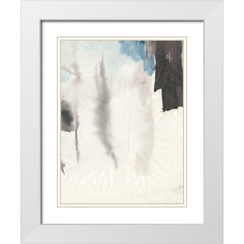 Tranquility II White Modern Wood Framed Art Print with Double Matting by Combs, Joyce