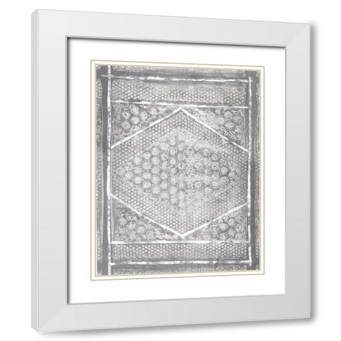 Neutral Aztec I White Modern Wood Framed Art Print with Double Matting by Guthrie, Jenna