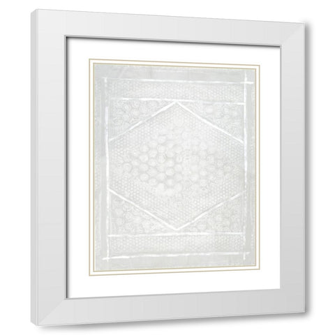 Neutral Aztec II White Modern Wood Framed Art Print with Double Matting by Guthrie, Jenna