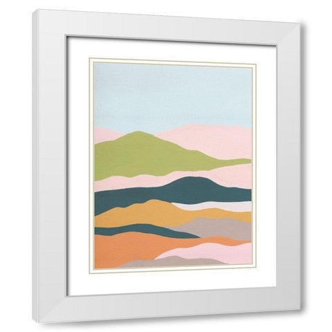 Cloud Layers I White Modern Wood Framed Art Print with Double Matting by Wang, Melissa